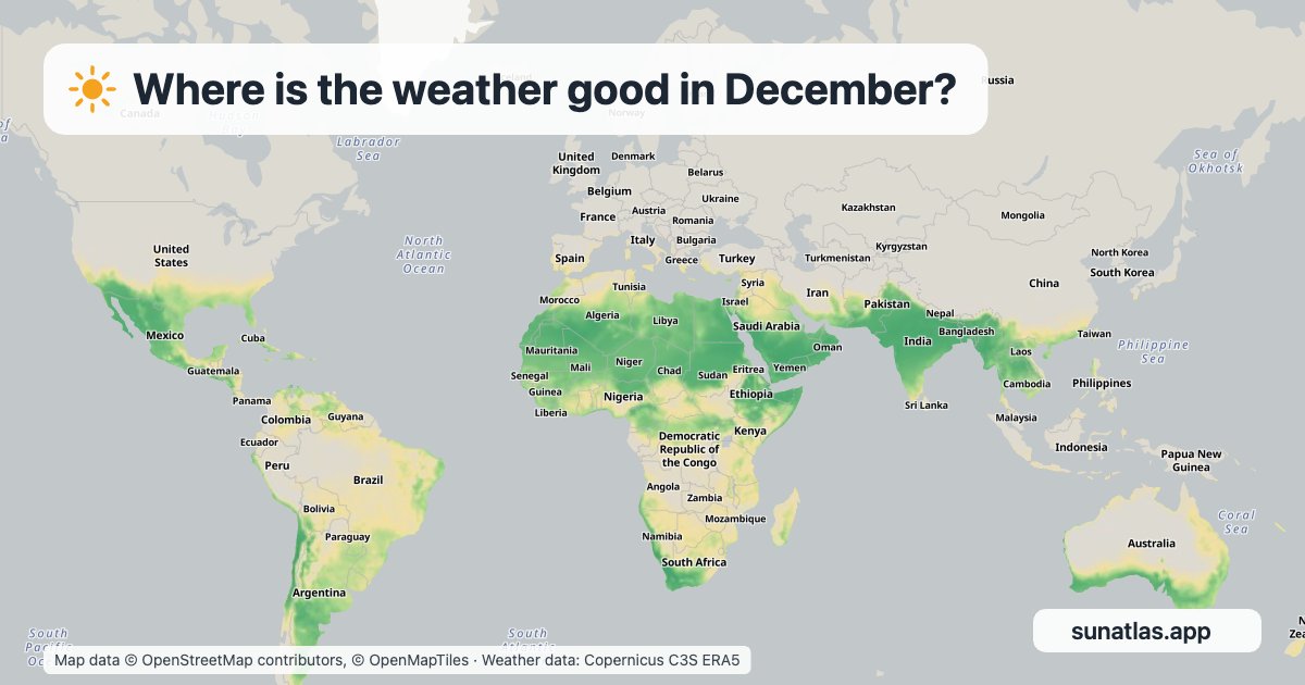 Good-weather map for December