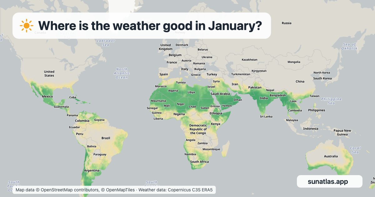 Good-weather map for January