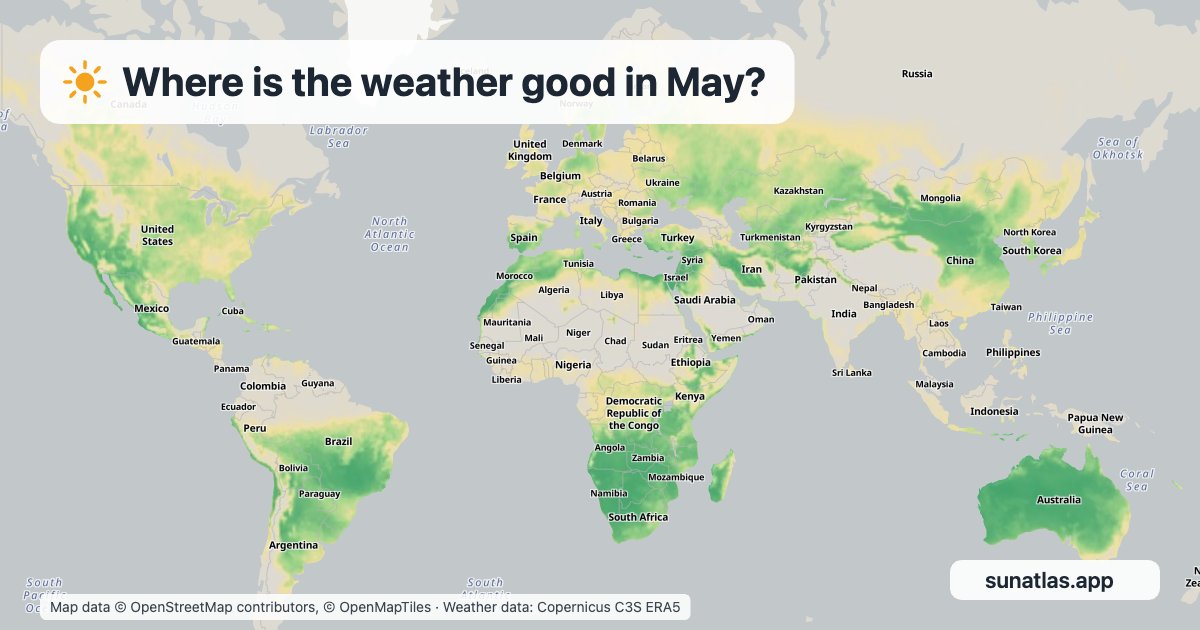 Good-weather map for May