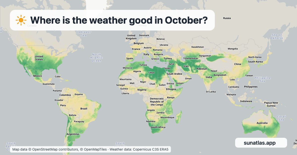 Good-weather map for October