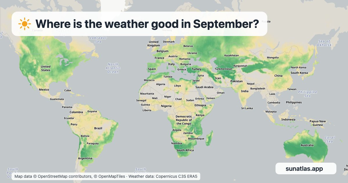 Good-weather map for September